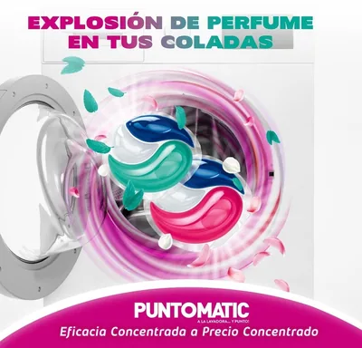 Puntomatic Cápsulas Tricámara Floral, 48 lavados - pack de 4 unidades – foto 2