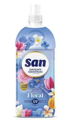 SAN Suavizante Ropa Lavadora Líquido Concentrado 59 Lavados (pack de 8)