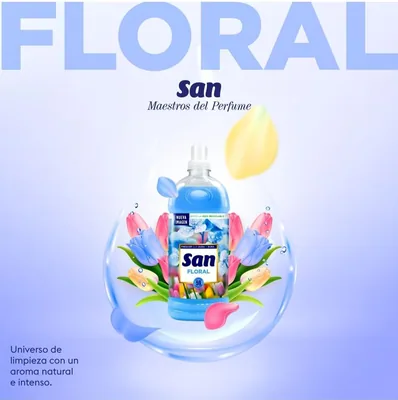 SAN Suavizante Ropa Lavadora Líquido Concentrado 59 Lavados 1298 ml - pack de 8 unidades – foto 1
