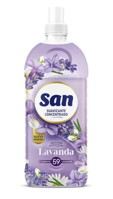 SAN Suavizante Ropa Lavadora Líquido Concentrado 59 Lavados (pack de 8)