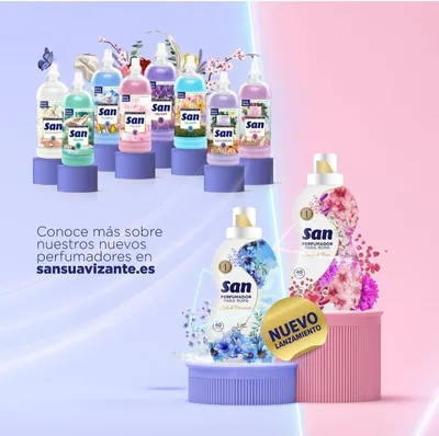 SAN Cielo de Primavera Perfumador Líquido Concentrado para Ropa 40 lavados 800 ml - pack de 8 unidades – foto 3