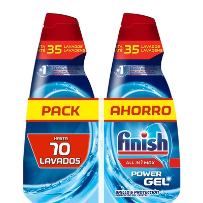 Finish All in 1 Max Power Gel Lavavajillas 70 lavados (pack de 3)