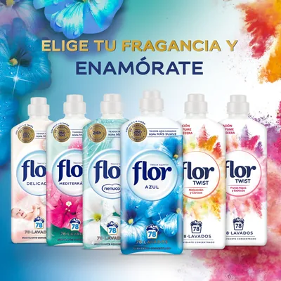 Flor Nenuco suavizante para la ropa concentrado 59 lavados 1062 ml - pack de 10 unidades – foto 2