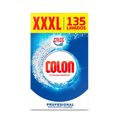 Colon Polvo Activo detergente para lavadora 135 dosis