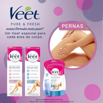 Veet Pure Crema Depilatoria Corporal para Mujer 200ml - pack de 3 unidades – foto 2