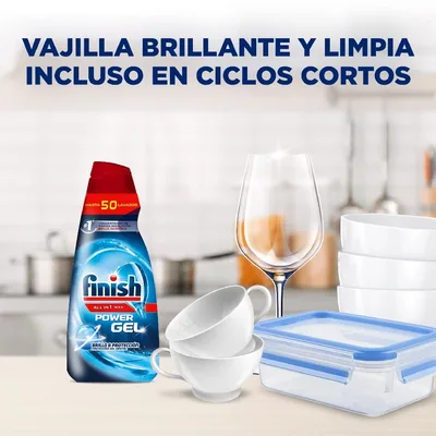 Finish All in 1 Plus Gel para lavavajillas 100 lavados - 1 unidad – foto 3