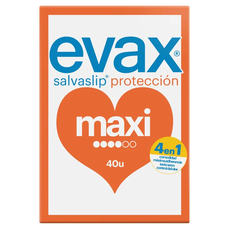 EVAX Salvaslip Maxi protegeslips 40 salvaslips - pack de 8 unidades