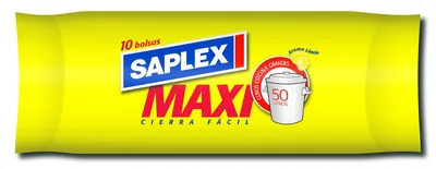 Saplex M44325 Saco R10 Fuerte Cierre Fácil 87x110 cm (pack de 12)