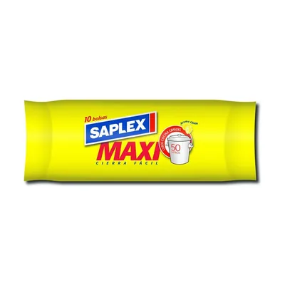 Saplex Bolsas de Basura 50 litros, 10 bolsas (pack de 12)