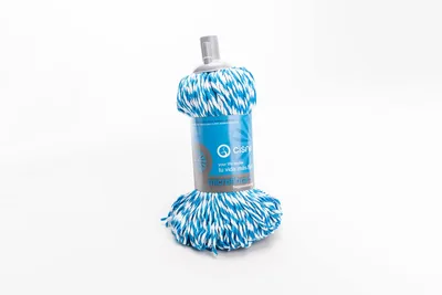 Cisne fregona de microfibra azul y blanca 50 g (pack de 12)