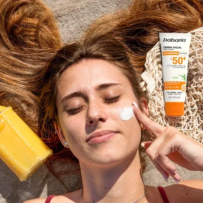 Babaria Protector solar facial 50 aloe 204 ml - pack de 2 unidades – foto 2