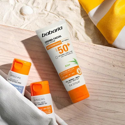Babaria Protector solar facial 50 aloe 204 ml - pack de 2 unidades – foto 3