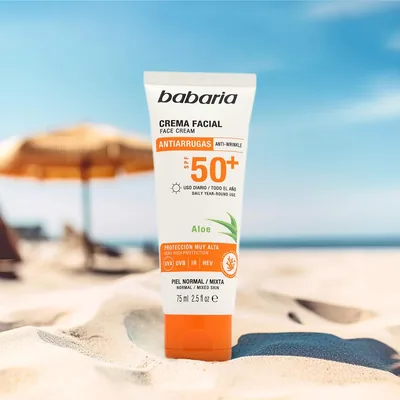 Babaria Protector solar facial 50 aloe 204 ml - pack de 2 unidades – foto 5