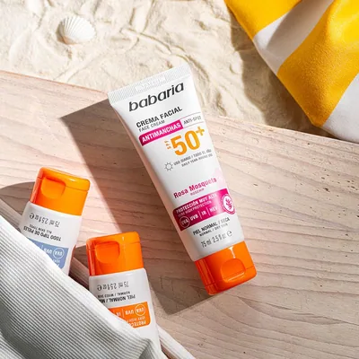 Babaria Protector solar facial SPF50+ antimanchas rosa mosqueta 75 ml - pack de 2 unidades – foto 4