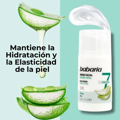 Babaria Serum Facial con Aloe Vera Puro 100% 50ml - pack de 2 unidades – foto 1