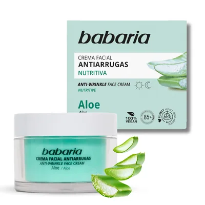 Babaria Crema Antiarrugas Muje Aloe Vera 50 ml (pack de 2)