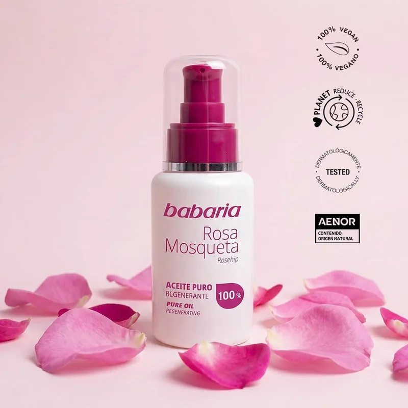 Babaria Aceite de rosa mosqueta puro 100% 50 ml - pack de 2 unidades