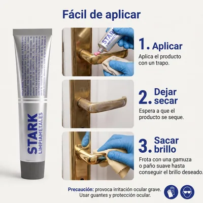 Stark Limpiametales Crema 50 g - pack de 4 unidades – foto 6
