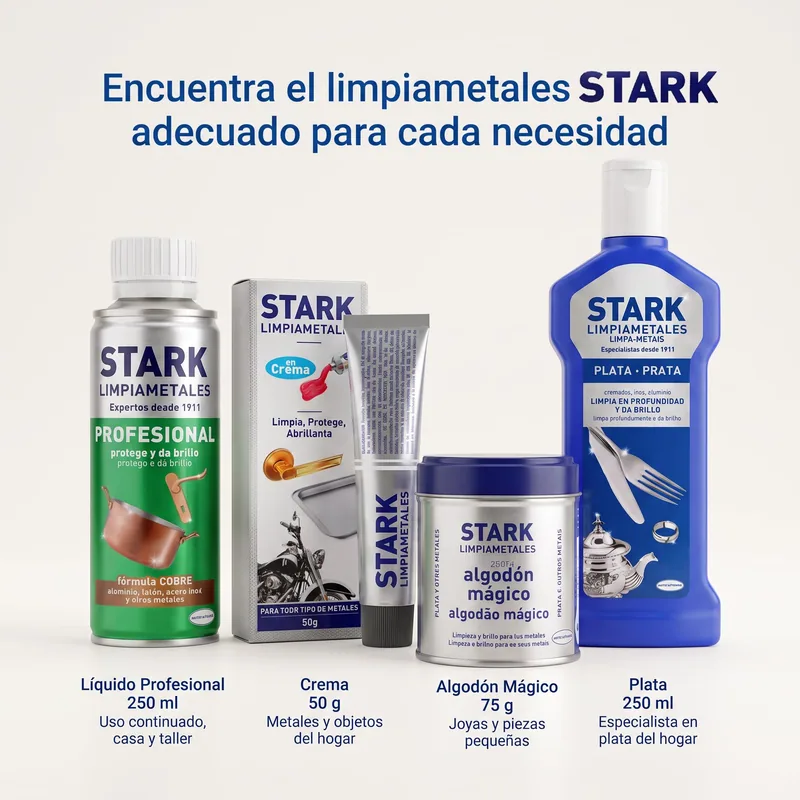 Stark Limpiametales Crema 50 g - pack de 4 unidades