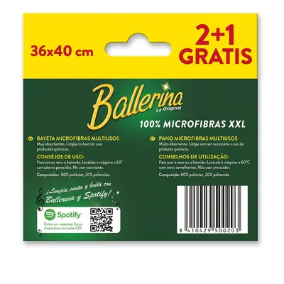 Ballerina Bayeta Microfibra XXL 36×40 cm - pack de 8 unidades – foto 2