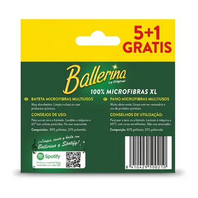 Ballerina Bayeta Microfibra XL 32×36 cm - pack de 5 unidades – foto 5
