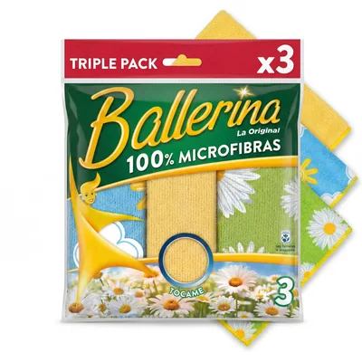 Ballerina bayeta microfibra 30x30 cm (pack de 12)