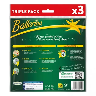 Ballerina Bayeta microfibra 30x30 cm - pack de 12 unidades – foto 5