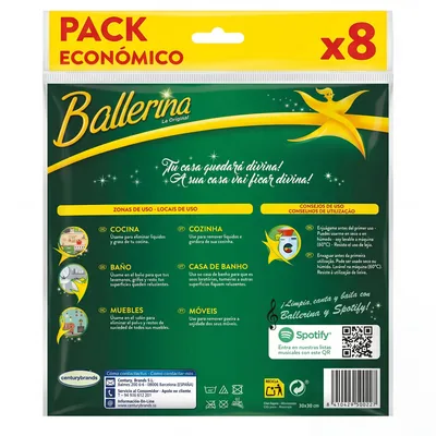 Ballerina Bayeta microfibra 30x30 cm - pack de 12 unidades – foto 5
