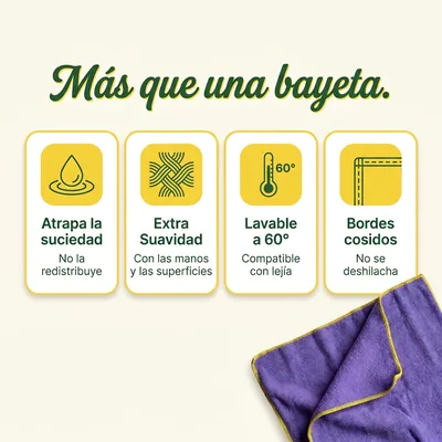 Ballerina Bayeta microfibra 30x30 cm - pack de 12 unidades – foto 6