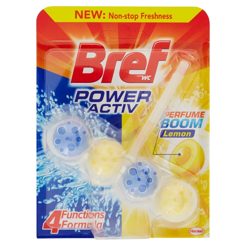 Bref Colgador WC Limón Poder Activo 51gr 750 ml - pack de 10 unidades