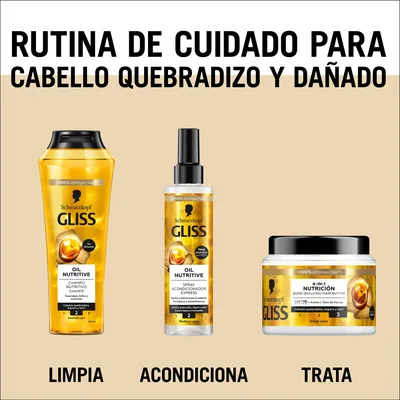 Gliss Schwarzkopf Oil Nutritive Spray Conditioner Express Repair 200Ml - pack de 3 unidades – foto 7