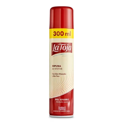 La Toja Espuma Afeitado Sensible con Aloe Vera y Sales Minerales 300 ml (pack de 4)