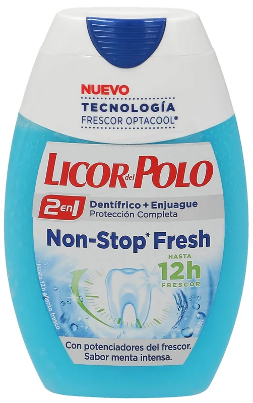 Licor del Polo Pasta de Dientes 2 en 1 Non-Stop Fresh 75 ml - pack de 12 unidades