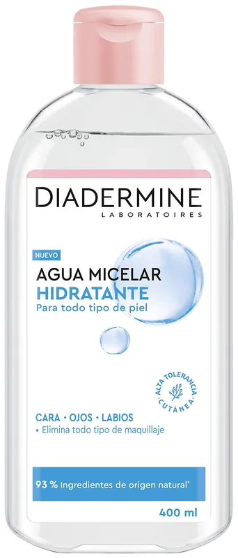 Diadermine Agua micelar hidratante 400 ml - pack de 2 unidades