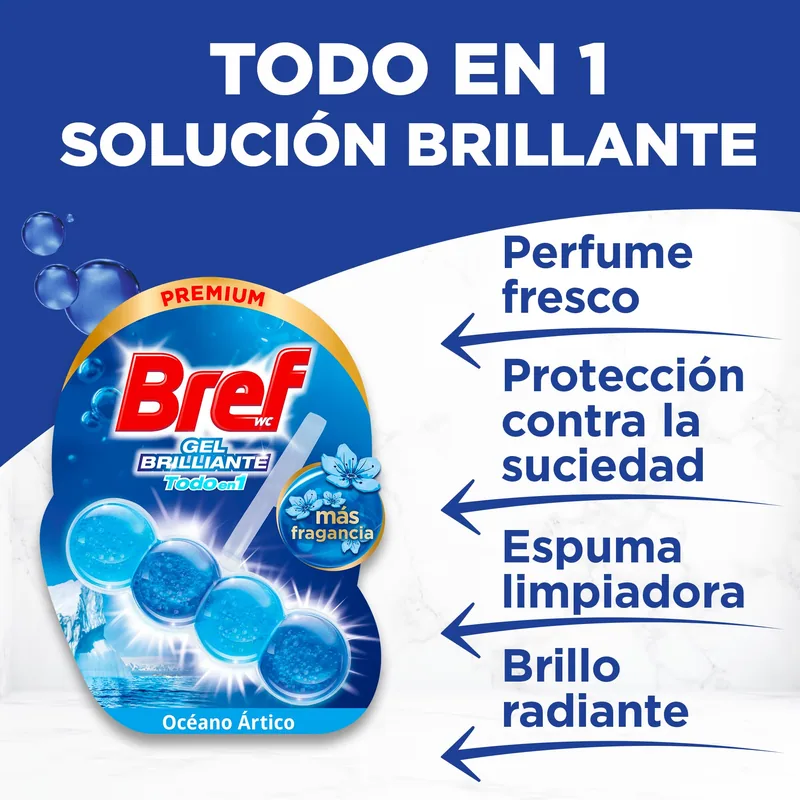 Bref Gel Brillante Océano Ártico Todo en 1 50 ml - pack de 10 unidades