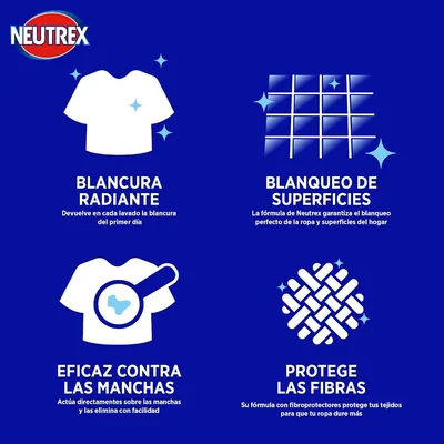 Neutrex Lejía Perfumada Frescor Verde Acción Total para Lavadora 1.9 L - pack de 8 unidades – foto 2