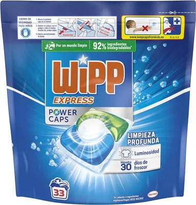 Wipp Express Power Caps detergente en cápsulas 33 dosis - pack de 3 unidades – foto 2