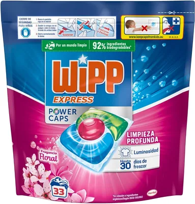 Wipp Express Power Caps detergente en cápsulas 33 dosis - pack de 3 unidades – foto 3