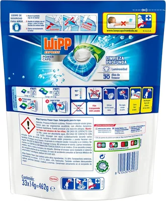 Wipp Express Power Caps detergente en cápsulas 33 dosis - pack de 3 unidades – foto 4
