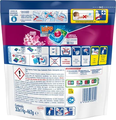 Wipp Express Power Caps detergente en cápsulas 33 dosis - pack de 3 unidades – foto 5