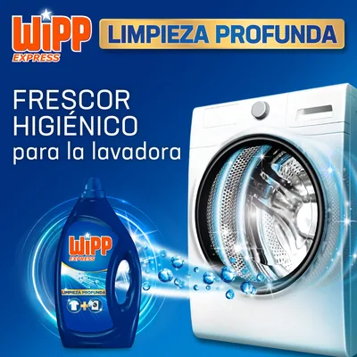 Wipp Express Limpieza Profunda detergente líquido quitamanchas 28 lavados 3755 ml - pack de 4 unidades – foto 3