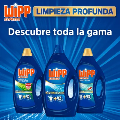 Wipp Express Limpieza Profunda detergente líquido quitamanchas 28 lavados 3755 ml - pack de 4 unidades – foto 7