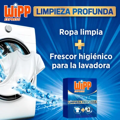 Wipp Express Limpieza Profunda detergente en polvo quitamanchas 33 lavados - pack de 4 unidades – foto 2