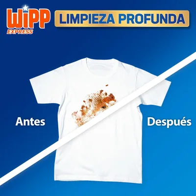 Wipp Express Limpieza Profunda detergente en polvo quitamanchas 33 lavados - pack de 4 unidades – foto 3