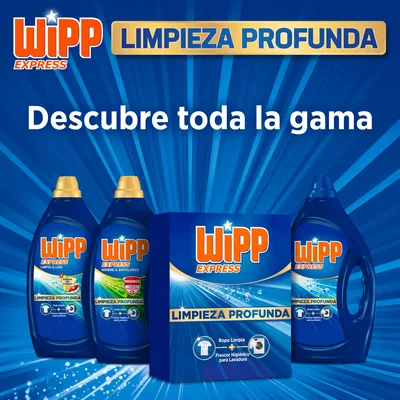 Wipp Express Limpieza Profunda detergente en polvo quitamanchas 33 lavados - pack de 4 unidades – foto 7