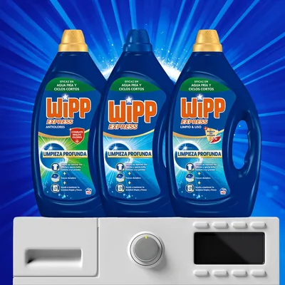 Wipp Express Detergente Líquido Limpio y Liso para Lavadora 85 lavados 3825 ml - pack de 3 unidades – foto 7