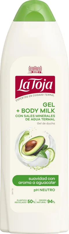 La Toja Gel de Ducha y Body Milk Avocado 4050 G - pack de 4 unidades