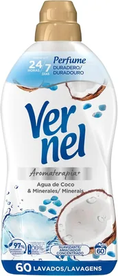 Vernel Suavizante Concentrado Aromaterapia Agua de Coco & Minerals 1.080 L (pack de 8)