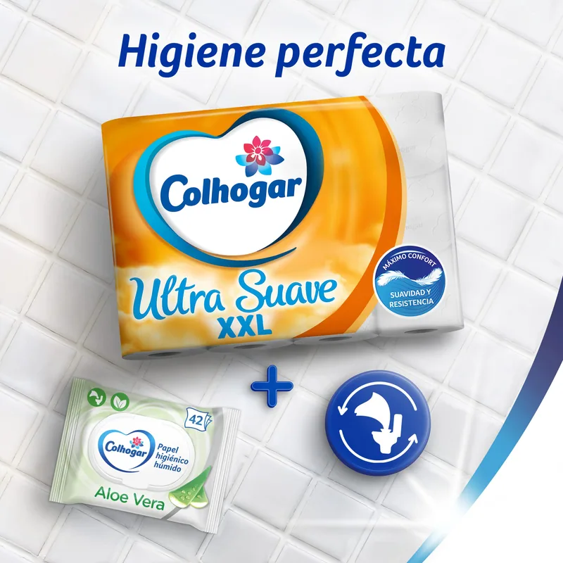 Colhogar Ultra Suave XXL 12 Rollos - pack de 3 unidades