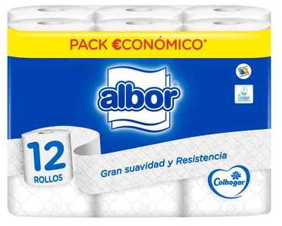 Colhogar Albor 108 rollos papel higiénico suave (pack de 9)